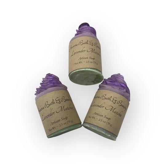 Lavender Matcha Drink Inspired Soap